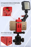 Aluminum Alloy Mobile Phone Holder Clip for Smartphone with Spirit Level Cold Shoe Mount 1/4 3/8 Hole Tripod Head Clamp Bracket