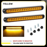 2pcs 15-LED Third Brake Light Assembly, 12V/24V Multi-Position Rear Warning Lamp for Truck Trailer Commercial Vehicles