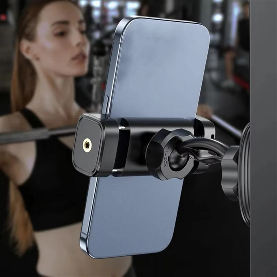 EEB-fGym Magnet Phone Holder Heavy Duty Phone Stand Mount Fitness Accessory Magnet Base Cell Phone Clamp for Treadmill
