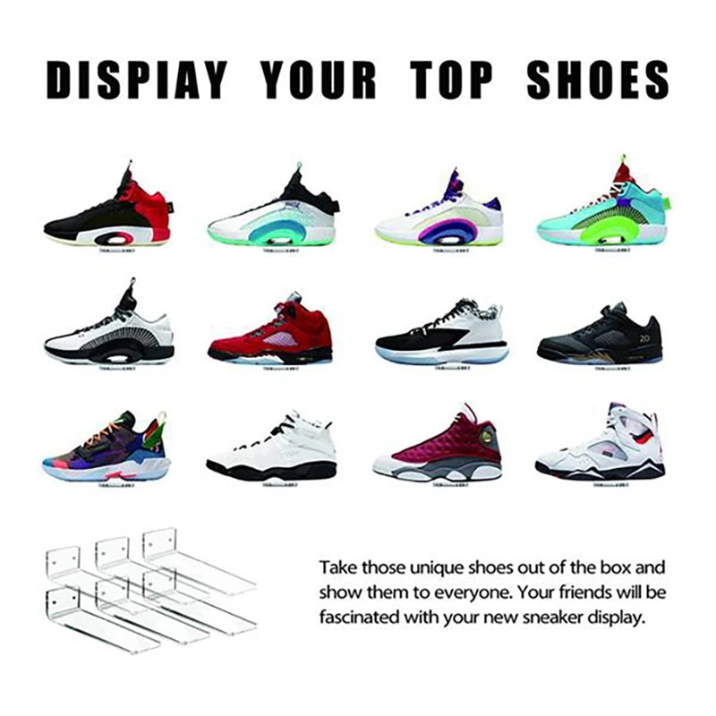 Floating Shoe Display,Shelves Wall Mount Levitating Shoe Display Stand For Sneaker Collection Or Shoes Box