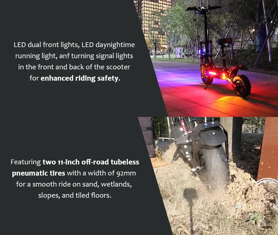 [8 models]10/11 Inch 48V-72V 1000W-6000W Electric Scooter 50-85km/h Fast E Scooter Off Road Electric Kick Scooter Foldable Adult