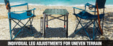 VILLEY Folding Camping Square Table with Carry Bag, Lightweight Aluminum Adjustable Square Table for Outdoor, Camping, Picnic