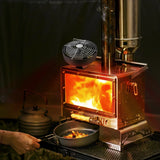 4 Blades Stove Fan Heat Powered Fireplace Fan Log Wood Burner Eco-fan Quiet Fireplace Fan Warm Heat Distribution Winter Home무동력팬