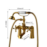 ZAPPO Bathtub Faucet Vintage Telephone Style with Dual Handles Deck mounted bathtub Faucet set Hot and Cold Water Mixer Tap