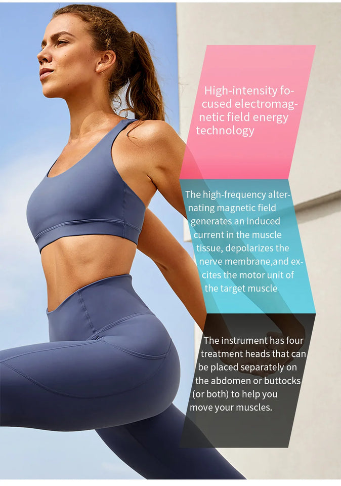 RF EMS Body Sculpting  Machine 6500W Sculpt Muscle Stimulation Abdominal Burning Fat Slimming Electromagnetic Weight Loss