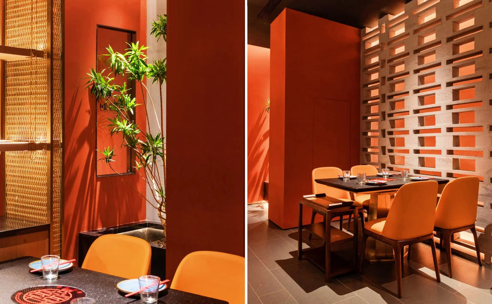 Custom Restaurant Interior Decoration Design Modern Restaurant Dining Table Set Commercial Metal Frame Bar Counter