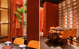 Custom Restaurant Interior Decoration Design Modern Restaurant Dining Table Set Commercial Metal Frame Bar Counter