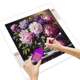 Huacan Peony 5D Diamond Painting Bottle Flower New Arrivals 2025 Diamond Mosaic Rhinestone Pictures Wall Decor Art Gift