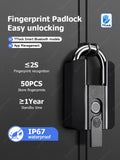 IP67 TTLock Bluetooth APP Smart Padlock Fingerprint Lock Keyless Mini Bag with Aleax Google Home Electronic Door Lock