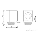 BARROW G1/4" Mini 90 Angled 360 ° Rotating Offset Adapter 21MM Height,DIY Computer Water Cooling Build Fittings,TWT90-M