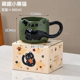 Cup Cat Stacking Cup Creative Mark Cup Drinking Cup For Guests Home Set Handle Ceramic Coffee Cup