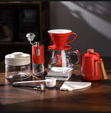 BINCOO Pour Over Coffee Dripper Set 400ml Glass Sharing Pot Funnel Drip Coffee Maker Hand Brew Cup Coffee With V01 Filter Paper