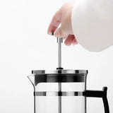 Stainless Steel Glass French Press Tea Coffee Maker 350ml 12oz 1-2 Cups