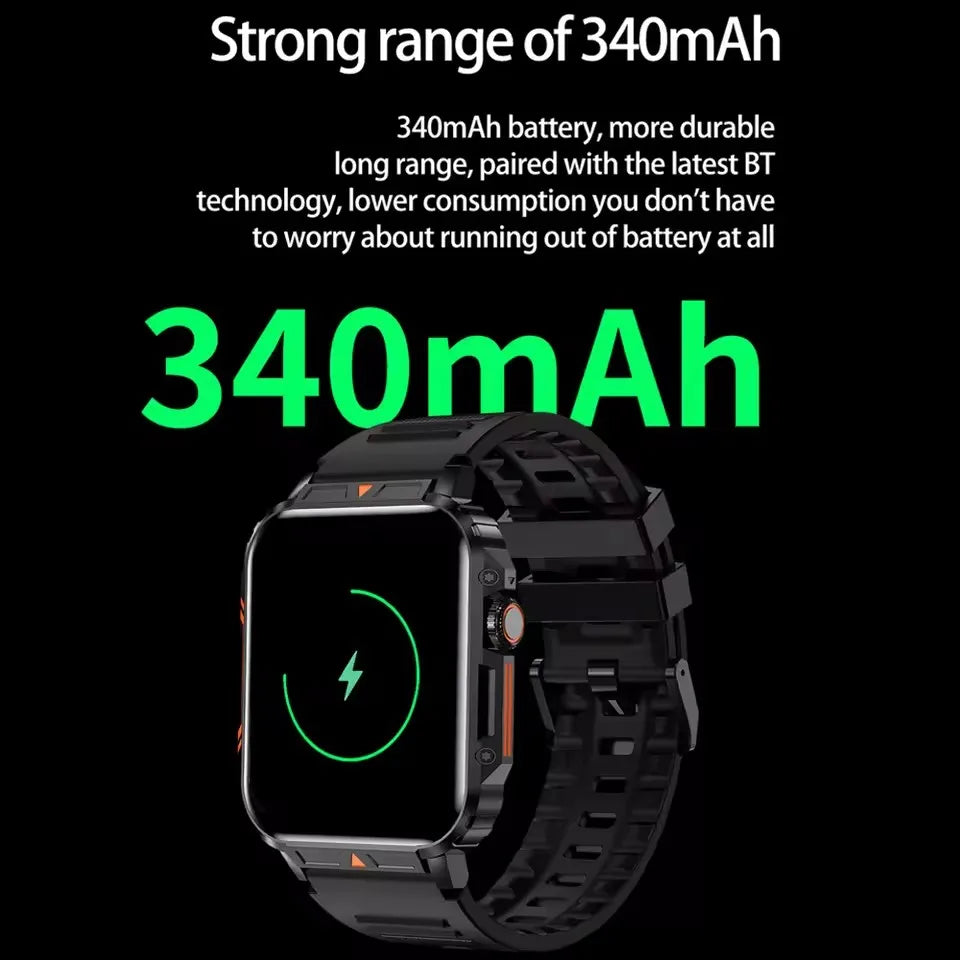 New Outdoor Smartwatch Men Women Bluetooth Call Heart Rate Health Monitor Military Watches GPS track Sports Fitness Smart Watch