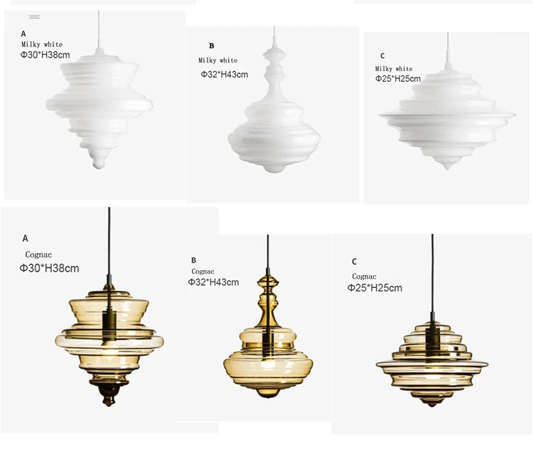 La Scala pendant lamp Modern Simple revolving glass light fixture Bar Dining Room Lamp Art Lighting Coffee bedroom bedside light