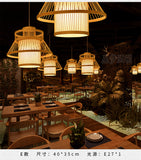 Bamboo Artwork Chandelier Lantern Tea Room Restaurant Restaurant Hot Pot Restaurant Japanese Style Retro Zen