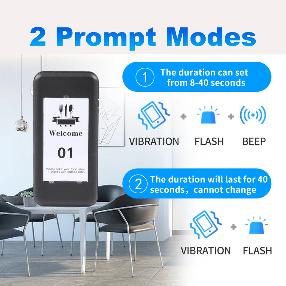 Wireless Restaurant Pager System Touch Panel Wireless Calling System Food Pager Guest Paging System for Coffee Shop Bar