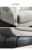 Furniture White Living Room 2 Seater Modern Nordic Scandinavian Upholstery Small Comfy High Quality