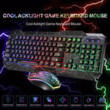 Computer Desktop Wired Gaming Keyboard Mouse Mechanical Feel Led Light Backlit Keyboard Mouse Combos