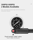 WEST BIKING 400PSI Bicycle Air Pump High Pressure MTB Bicycle Pump Front Fork Rear Suspension Pressure Gauge Schrader Valve