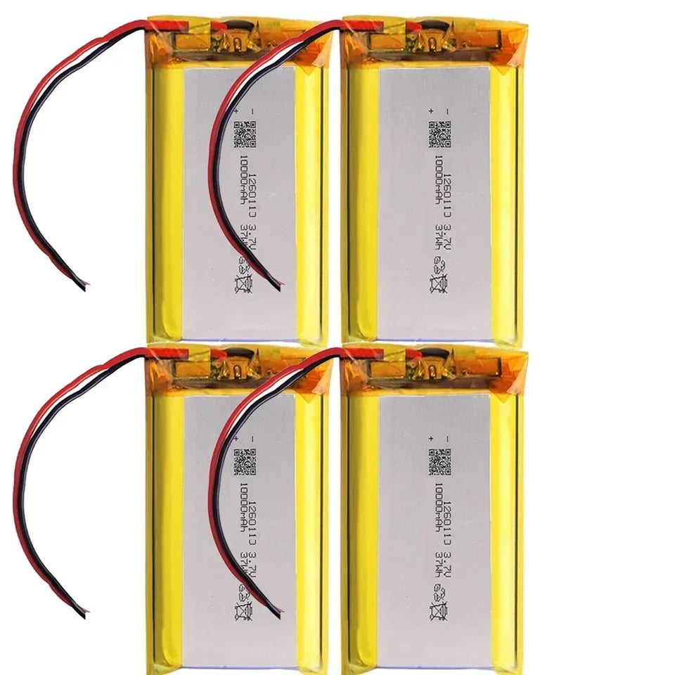 High Qulity 3.7V 10000mAh 1260110 Rechargeable Polymer Batteries Lipo Li-Po For Toy Power Bank GPS Laptop Camping Lights Diy