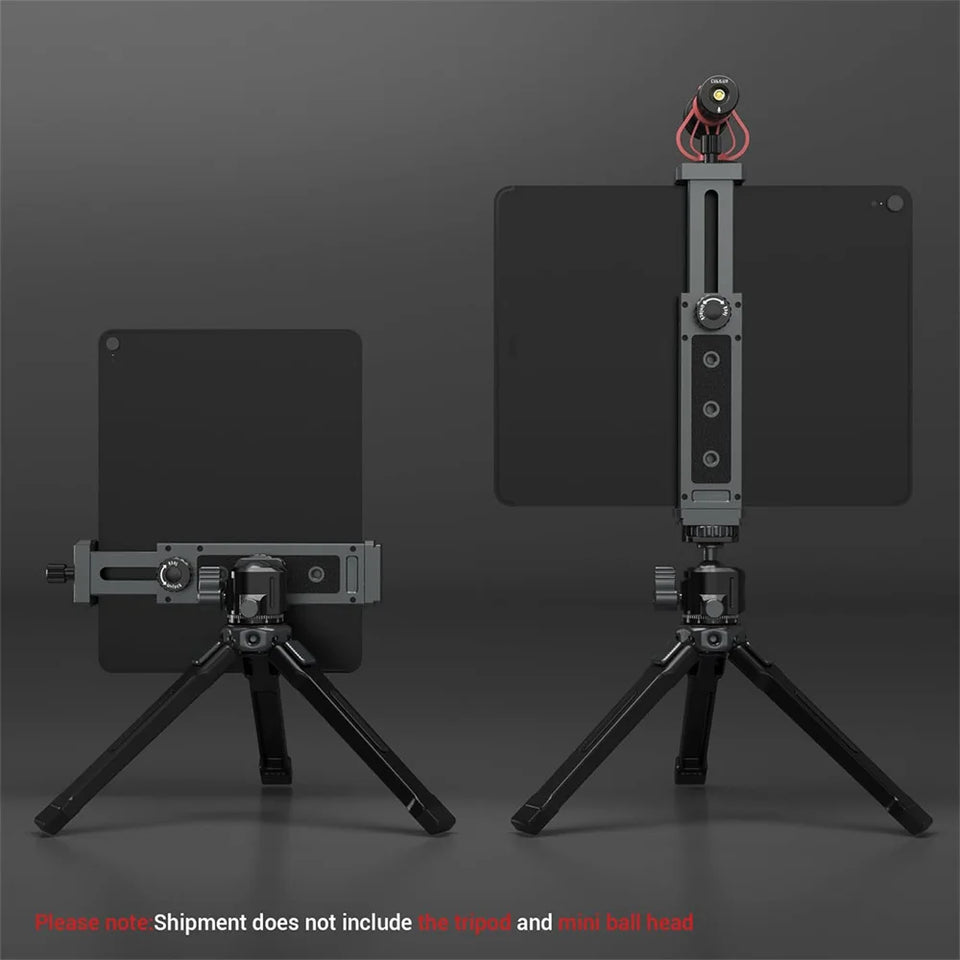 LEAPLIGHT Universal Aluminum Tablet Phone Stand Holder Clip Tripod Adjustable Bracket for Phones Ipro Tablets Tablet Holder