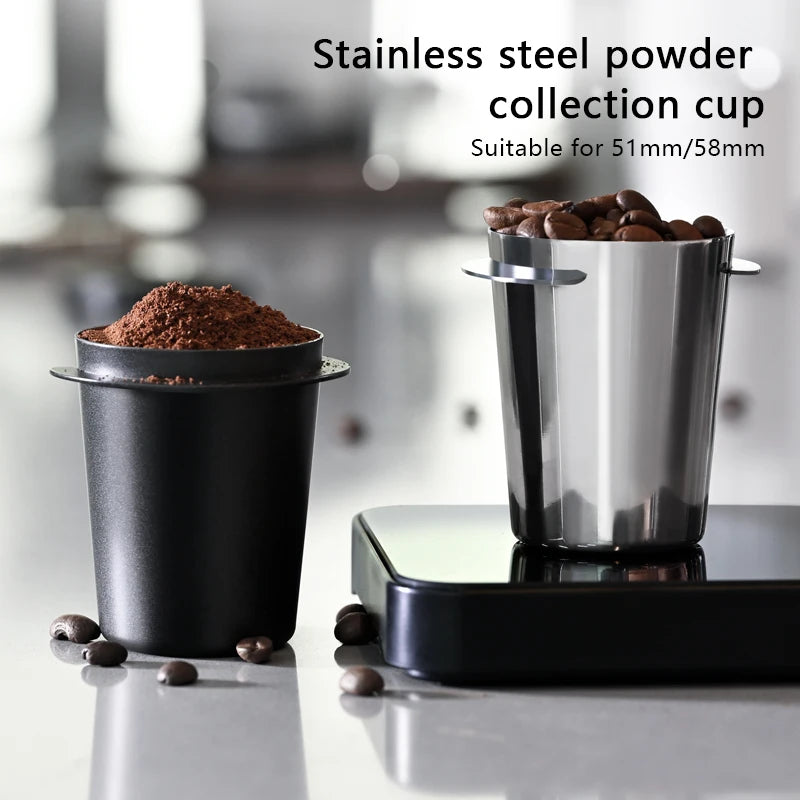 Coffee Dosing Cup 51/58mm Coffee Bean Measuring Cups 304 Stainless Steel Replacement Cafe Barista Tool for Espresso Machine