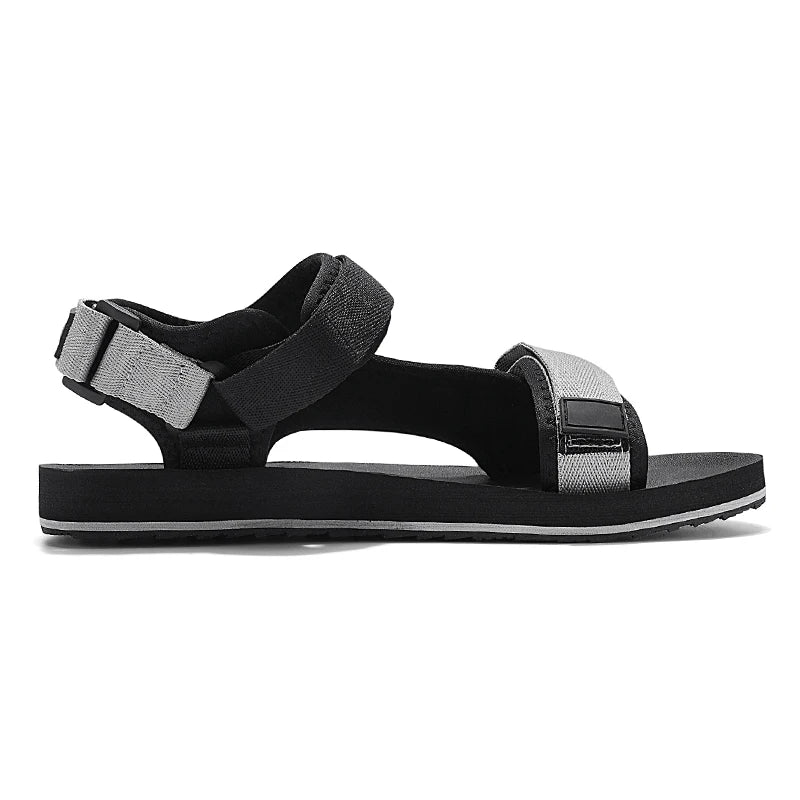 Plus Big Size 50 51 52 Mens Flat Sandals Gladiator Shoes Summer Casual Breathable Romans Sandals Hook&Loop Anti-skid