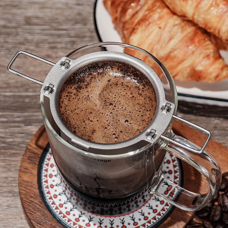 Boundless Voyage Titanium Reusable Coffee Filter Paperless Coffee Filter Metal Coffee Filter Pour Over Coffee Maker Ti6002P