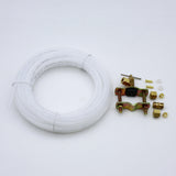 KING SMART Ice Maker Water Line Kit 1/4” x 25 ft PE Tubing, Self-Piercing Saddle Valve, Compression Fittings and Adapters; 81311