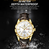 BINBOND New Fashion Mens Casual Sports Watches For Men Retro Big Dial Quartz Watches Classic Leather Business Men Watches B5663