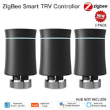 MOES ZigBee3.0 TRV New Radiator Actuator Valve Tuya Smart Programmable Thermostat Temperature Heater Alexa Voice Control