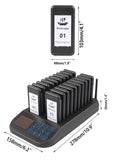 Wireless Restaurant Pager System Touch Panel Wireless Calling System Food Pager Guest Paging System for Coffee Shop Bar