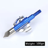 3pcs Hunting Broadhead 100gn-150gn ArrowHead Arrows Points for Compound Recurve Traditional Bow Crossbow Hunting Archery Outdoor