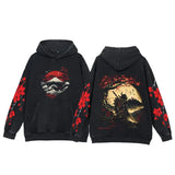 Y2K Anime Hoodies Men Ukiyoe Oversized Loose Vintage Acid Wash Hooded Sweatshirt Women Goth Harajuku Cotton Long Sleeve Pullover
