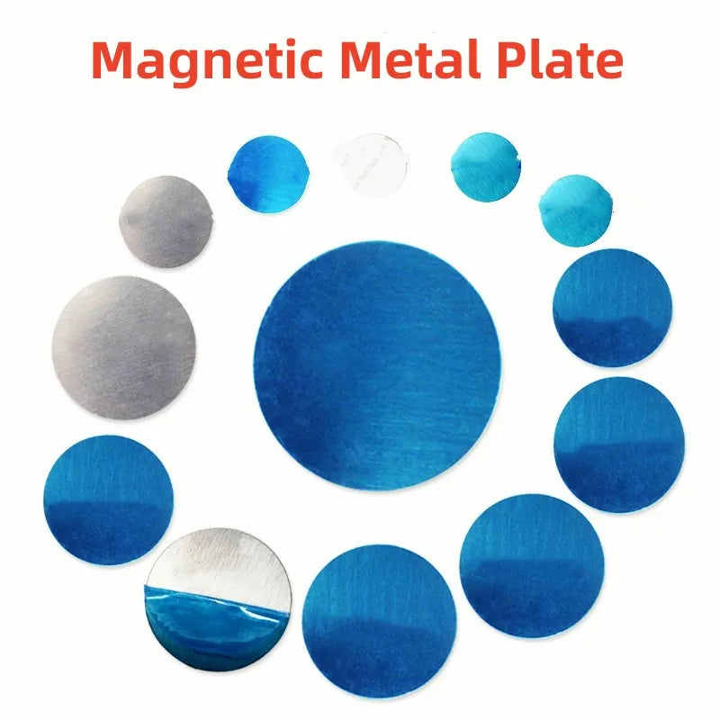 100pcs 10mm 15mm 20mm 25mm 30mm 35mm 40mm Metal Plate disk iron sheet for Magnet Mobile Phone Holder Car Phone Stand holders