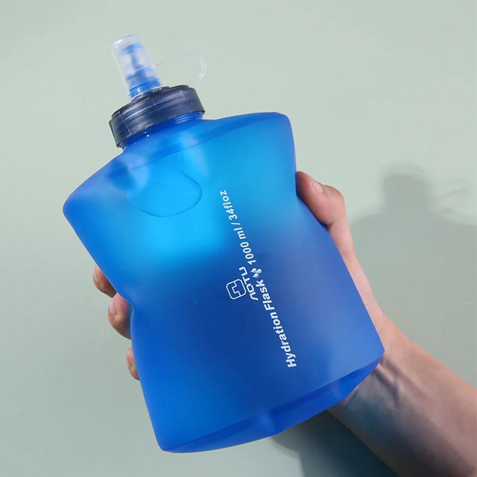 1000/2000ML Ultralight Foldable Water Bag Water Bottle Outdoor Sport Camping Running Hiking Bicycle TPU Soft Flask Water Bag New