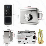 IP66 Waterproof Tuya Wifi Fingerprint Smart Door Lock Outdoor Gate TTLock Bluetooth Password Card Electronic Rim Lock For Home