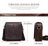 Fashion Crazy Horse Leather Men's Messenger Bag Flap Large Capacity Crossbody Bag Top Quality Shoulder Bag Sling Bag Tote