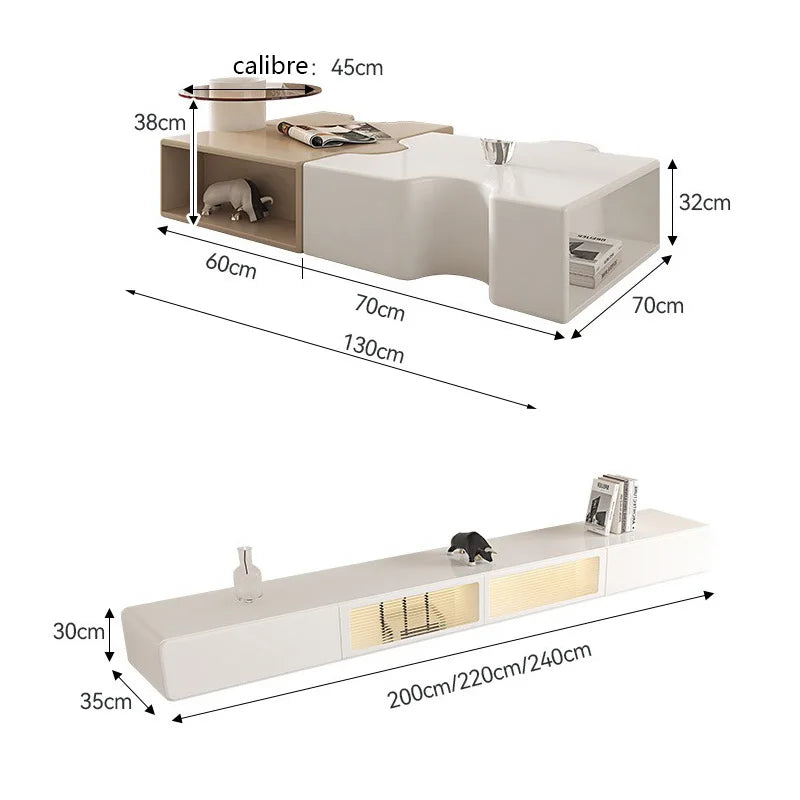 Light Luxury Tea Table Set Tea Table Small Living Room Home Modern Minimalist Patchwork Tea Table