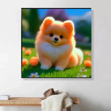 Huacan New Arrivals Diamond Painting Animal Dog Diy Full 5d Mosaic Flower Rhinestone Pictures at Home Decor Craft Kit