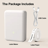 Label Maker Machine with Tape Portable Printer Mini Thermal Printers Self-adhesive Sticker for School Home Office Organization