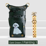 Fenice scissors storage bag,hold 8 scissors, 8 paintings, 6 colors cowhide,waist bag, pet beautician, barber's special waist bag