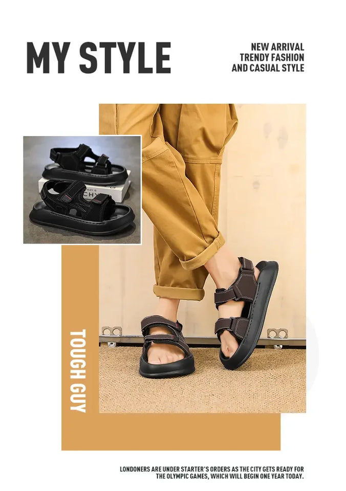 Summer Trendy Beach Sandals Casual Slip on Slippers, Lightweight Breathable Non Slip Soft Sole for Daily Casual Walking