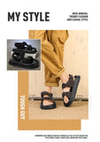 Summer Trendy Beach Sandals Casual Slip on Slippers, Lightweight Breathable Non Slip Soft Sole for Daily Casual Walking
