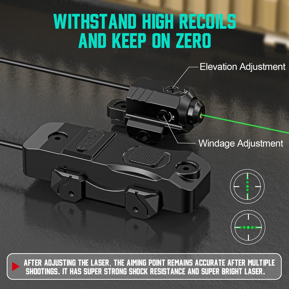 7004 charging mode, equipped with a green laser sight with mouse tail aiming assist function