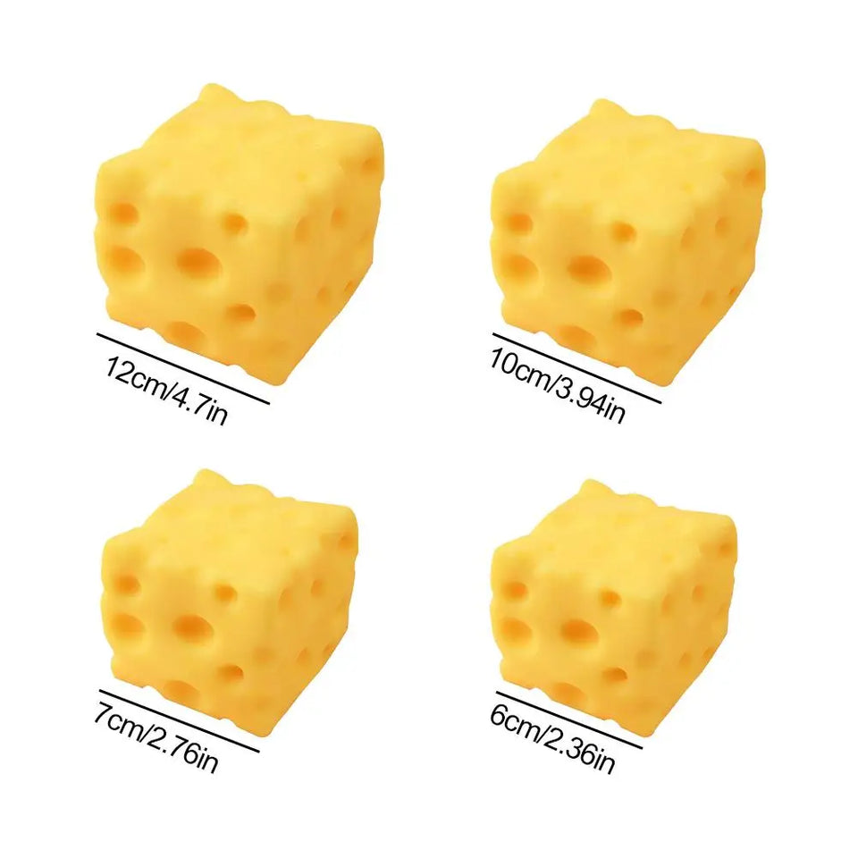 Square Cheese Squishy Toys Slow Rebound Push Stress Relief Sensory Toys Cheese Stress Balls Fidget Toys for Children Adult