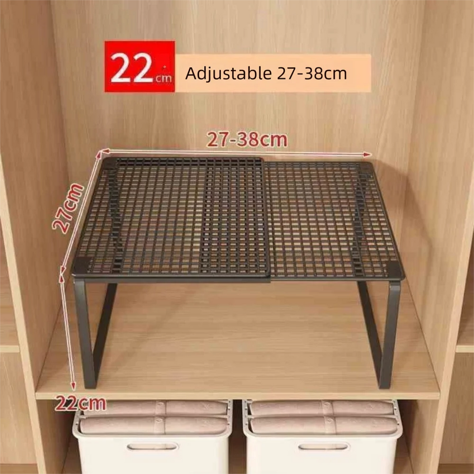 Closet Shelf Wardrobe Organizer Wardrobe Divider Board Stackable Shelves Clother Storage Rack Telescopic Adjustable