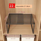 Closet Shelf Wardrobe Organizer Wardrobe Divider Board Stackable Shelves Clother Storage Rack Telescopic Adjustable