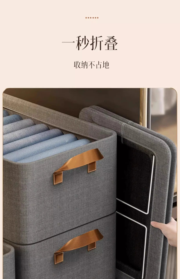 Premium Closet Organizer Box for Clothes And Pants - Layered Storage Basket for Neat Wardrobe Home Must-Have